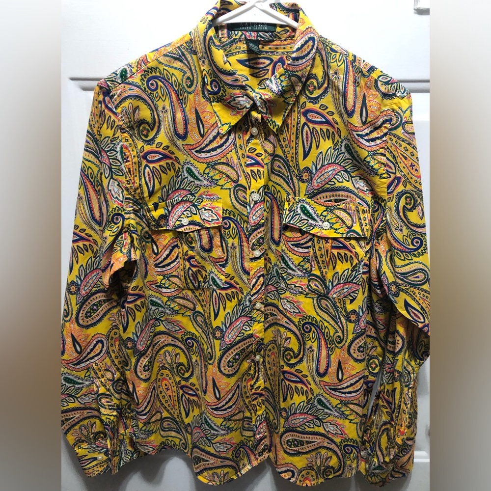 Ralph Lauren Yellow Paisley Men's Shirt